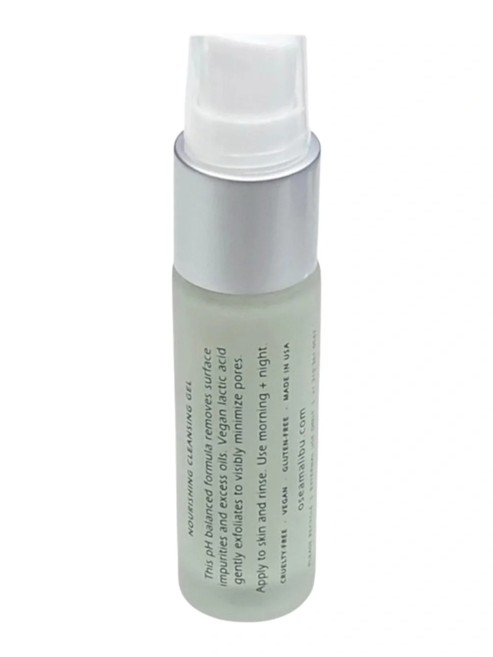 new OSEA ᯾ Algae Seaweed Radiance Ocean Cleanser ᯾ Luxe Travel Glass Jar ᯾ Boxed